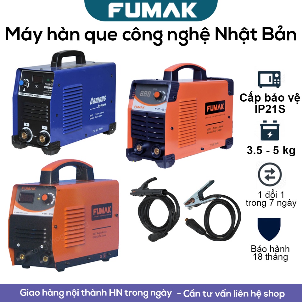 Máy hàn que điện tử, Máy hàn sắt Fumak 4 phân loại, kích thước nhỏ gọn mang vác dễ dàng - Bảo hành 18 tháng