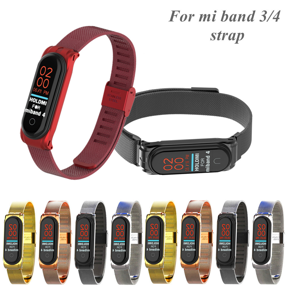 Dây Đeo Thay Thế Chất Liệu Kim Loại Cho Mi Band 4 3