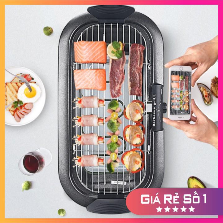 Bếp Nướng Điện BBQ 𝗙𝗥𝗘𝗘 𝗦𝗛𝗜𝗣 Tại Nhà và ngoài trời AS209 Bếp nướng đa năng vừa điện vừa than cao cấp