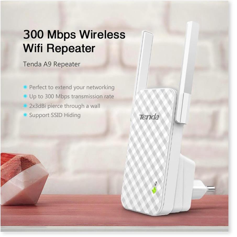 🌸Thiết bị kích sóng, Bộ khuếch đại sóng wifi Tenda A9 Pro🌸 kích sóng cực mạnh ⭐ Freeship🌸 Bảo hành 1 đổi 1