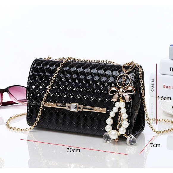 T06 Túi Xách Nữ Đeo Chéo Màu Đen