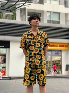 Bộ hoa lá cành mặc đi biển - đồng phục