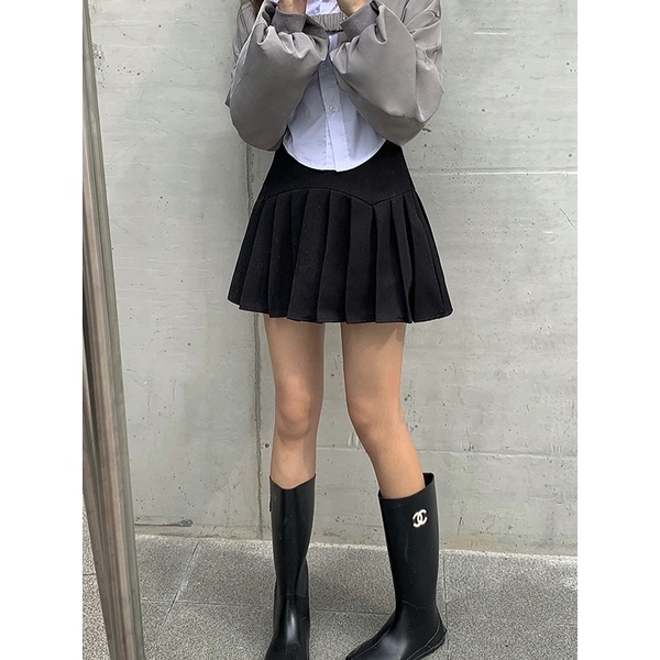 Chân váy dáng chữ A lưng cao xếp ly 3 màu thời trang cho nữ | BigBuy360 - bigbuy360.vn