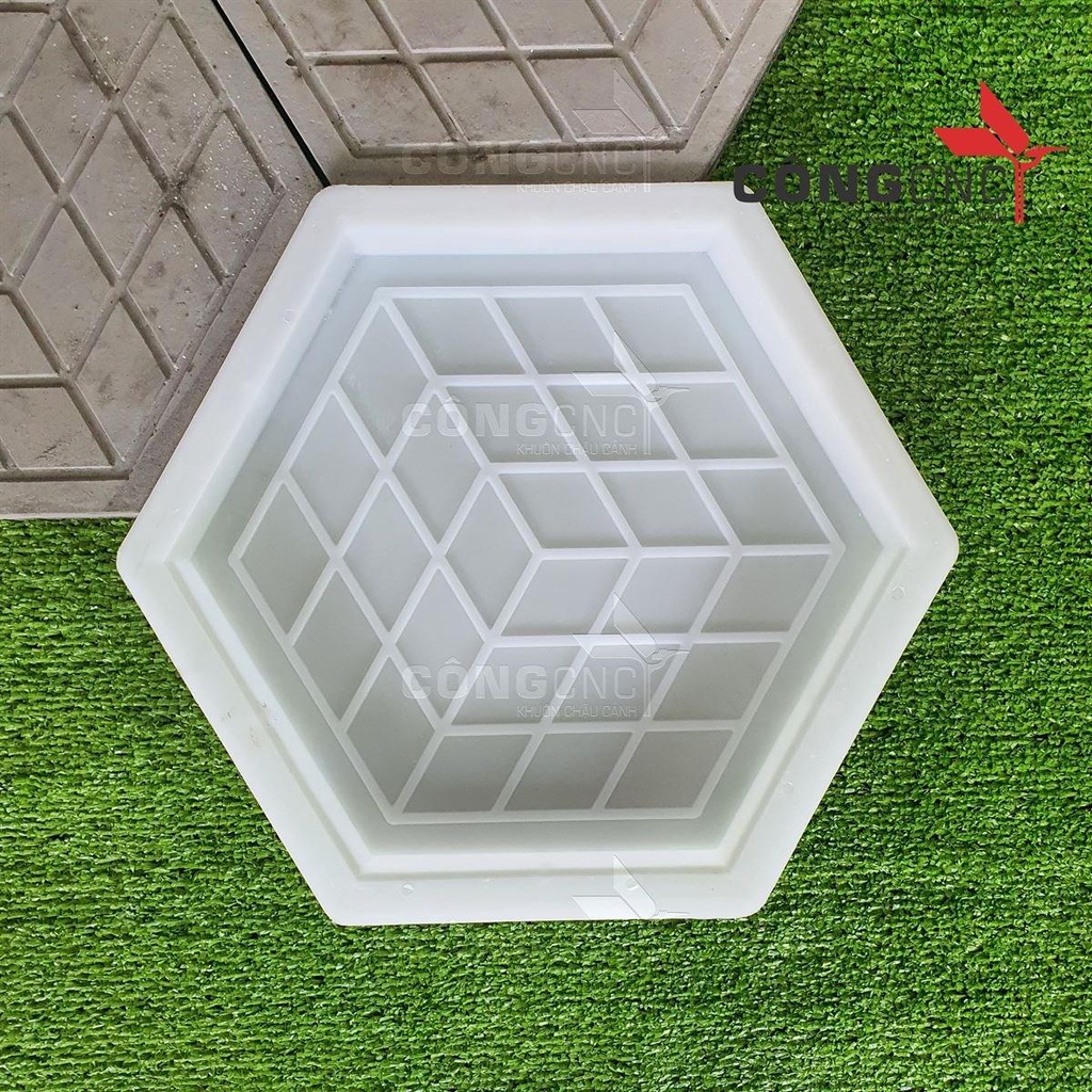 Khuôn đúc gạch sân vườn lục giác 31cm