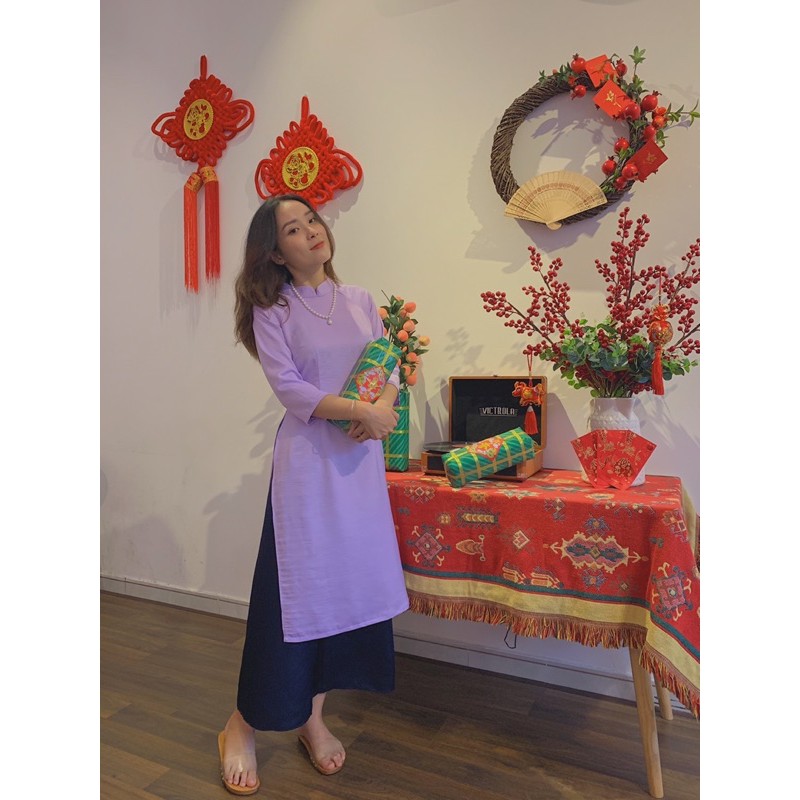 Áo dài Lolli cách tân ngắn đơn giản dễ thương