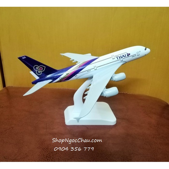 Mô hình máy bay tĩnh Airbus A380 Thai airways 20cm