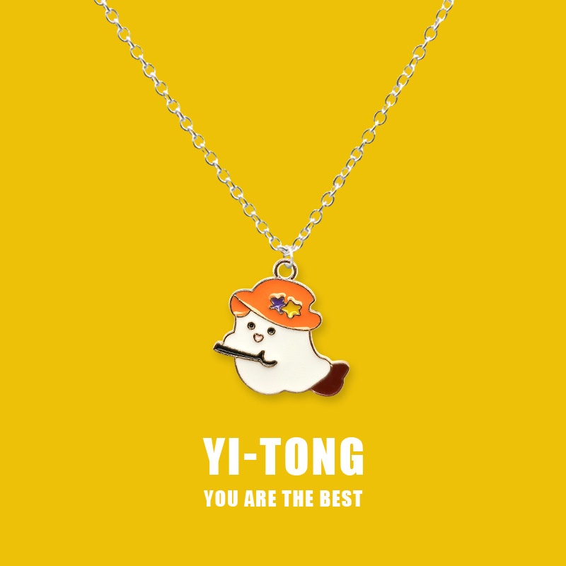 Vòng cổ Mặt Ông Già Noel Hoạt Hình Bằng Thép Không Gỉ