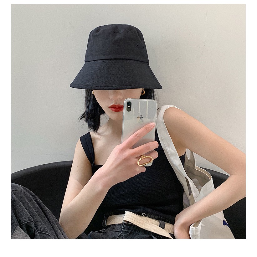 Mũ bucket tai bèo vành cụp trơn unisex –LOPDOP OFFICAL