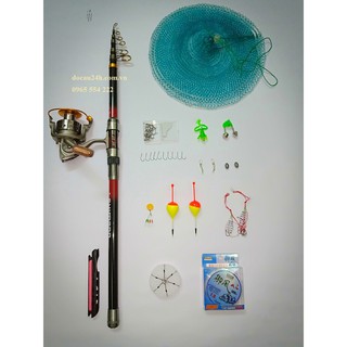 Xả Kho Bộ Cần Câu cá máy 15 món, shimano 3m Máy 7000 ( giá 580k giảm còn 380K)