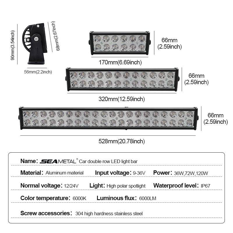 Phụ kiện đèn LED chạy ban ngày chung cho ô tô 12 / 24V dải dài dải kép chiếu sáng lái xe đèn sương mù