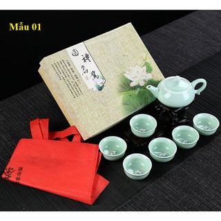 Bộ Ấm Chén 3D hình cá cao cấp