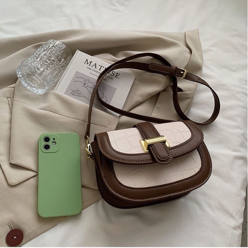 Túi xách nữ đeo chéo, đeo vai dáng bầu da vân chìm, khóa chữ H mẫu mới Mun1993