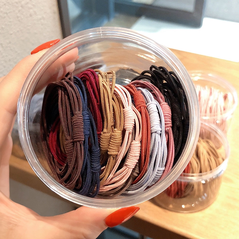 Dây Cột Tóc Bằng Da Co Giãn Thiết Kế Đơn Giản Thời Trang Cho Nữ