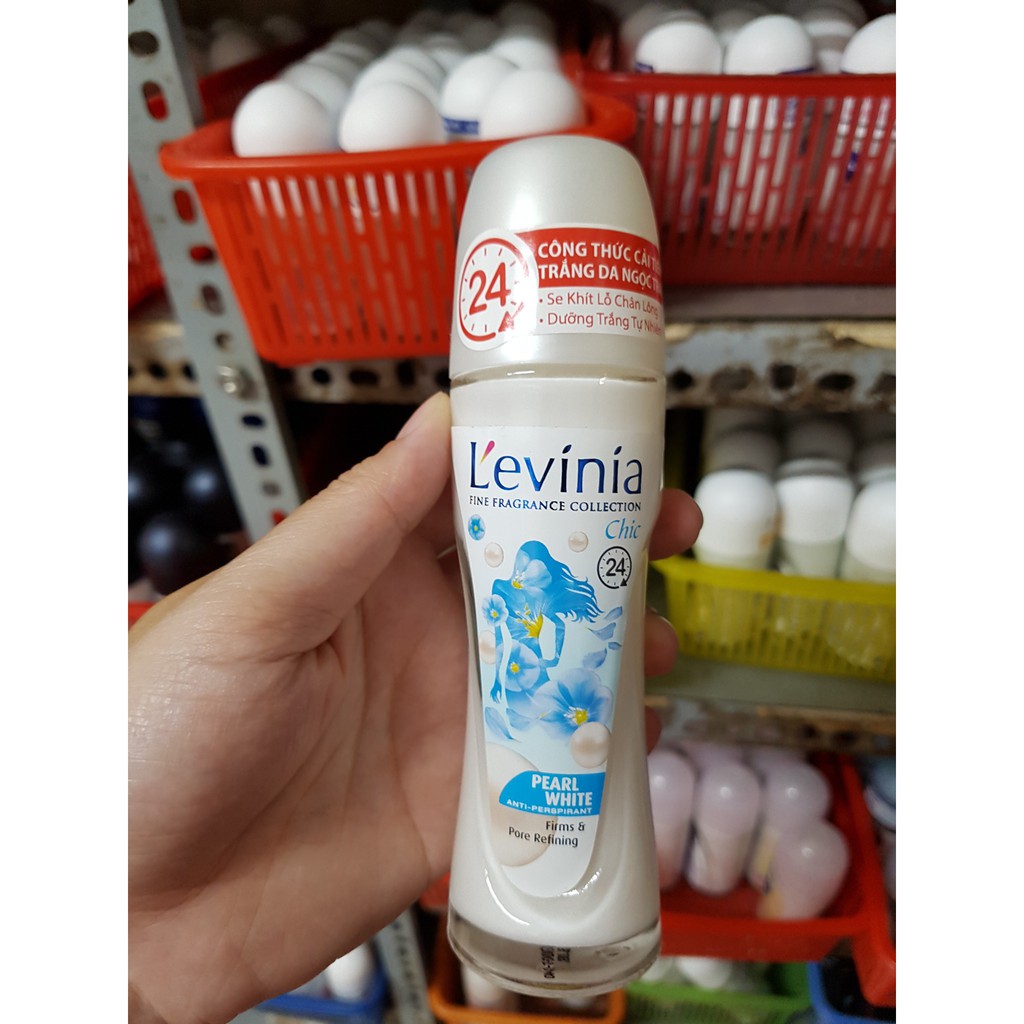 Lăn khử mùi L'evinia trắng da Ngọc trai 65g