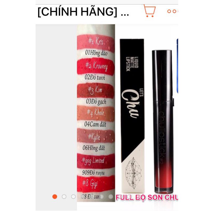 Xả son kem Chuu Lipstick