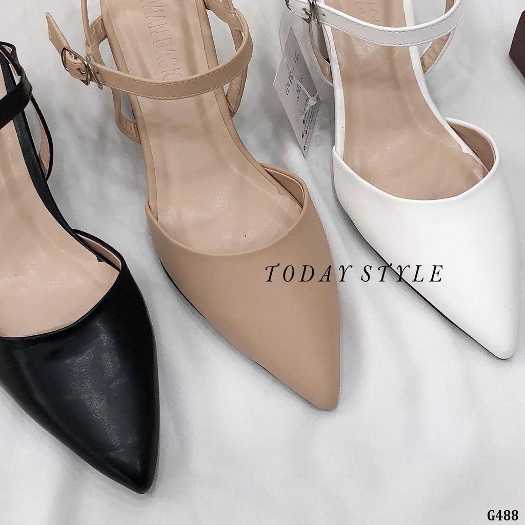 Sandal bít mũi 5p gót vuông Today Style G488 sang trọng