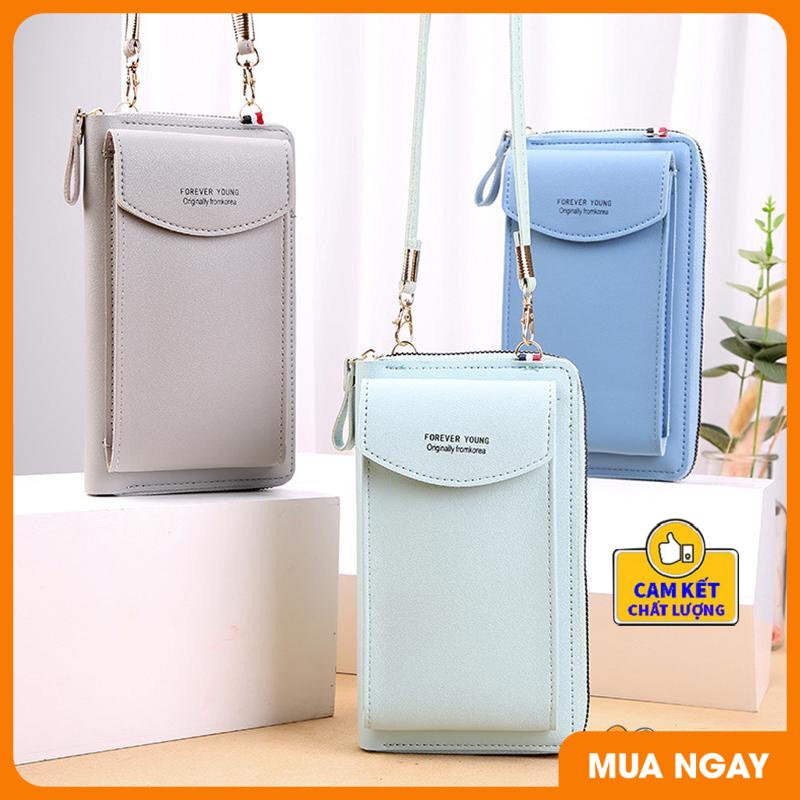 Ví cầm tay nữ có dây đeo chéo nhiều ngăn đựng tiền,đựng thẻ và điện thoại trẻ trung sành điệu ST0085