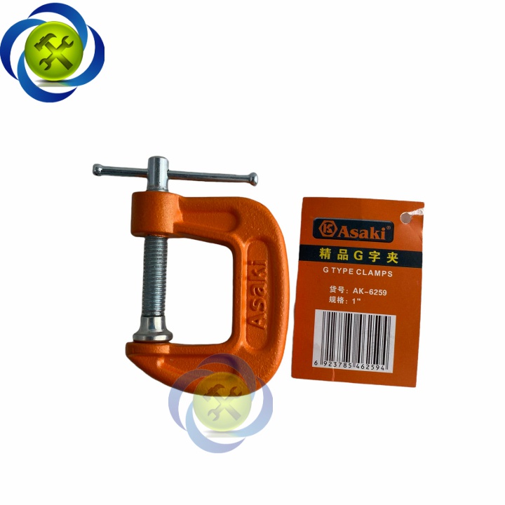 Cảo chữ C ASAKI AK-6259 loại 1 inch 25mm