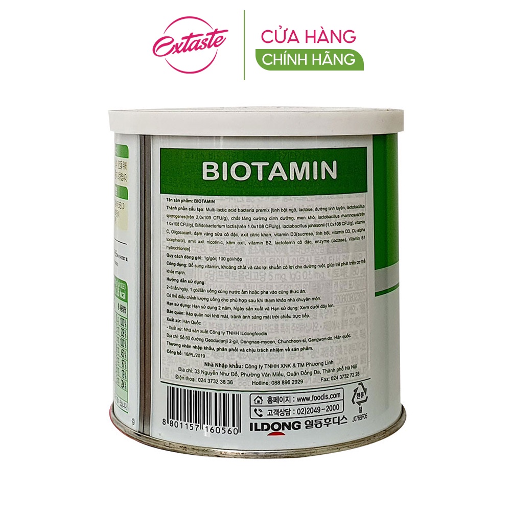 Men vi sinh Ildong Foodis Biotamin Hàn Quốc Healthy Care Extaste hỗ trợ tiêu hóa  bảo vệ sức khỏe đường ruột 90g