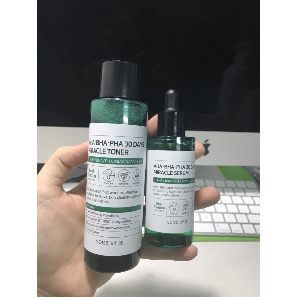 Combo Nước Hoa Hồng Some By Mi + Serum Some By Mi 30 Days Miracle Aha Bha Pha