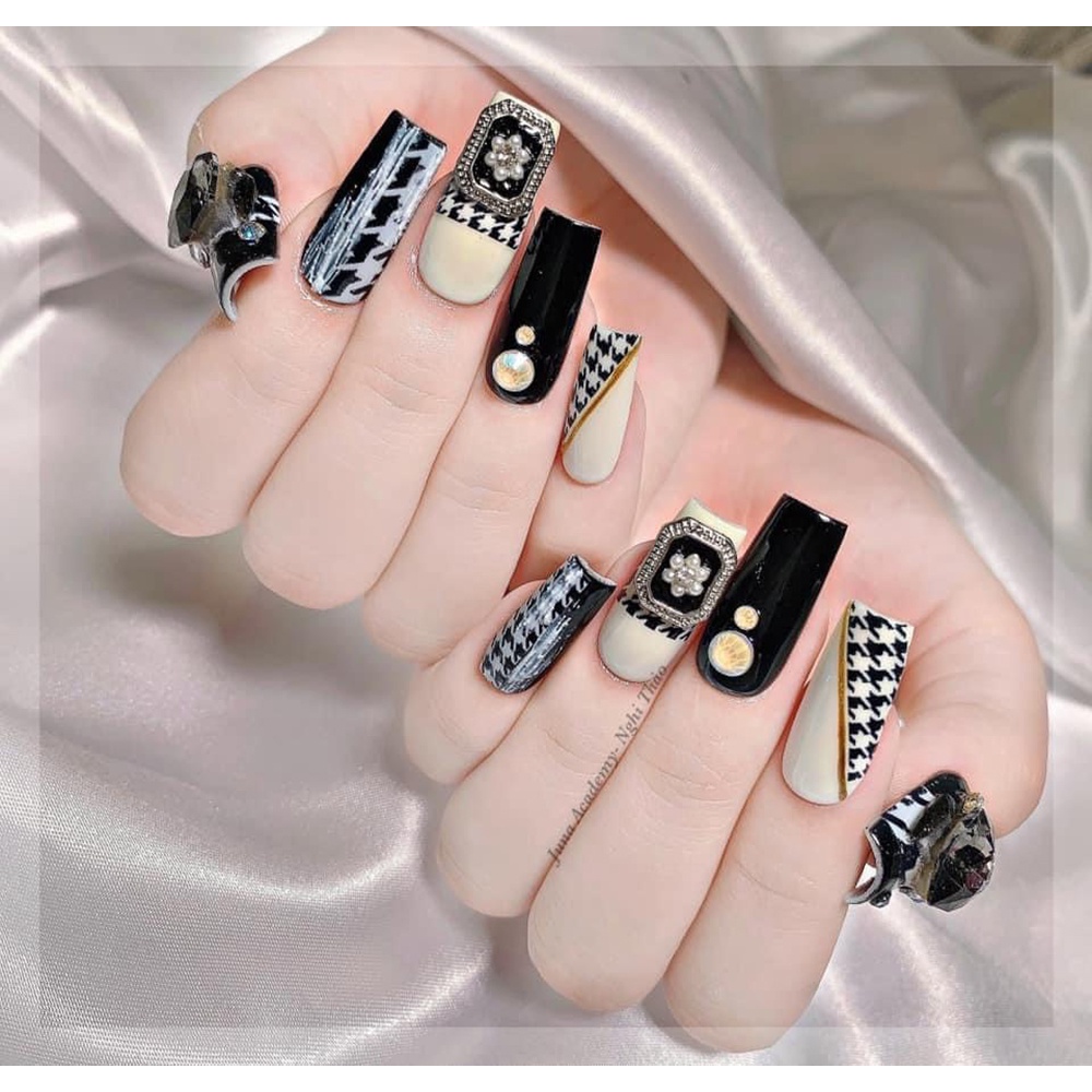 Sticker nail lụa kẻ JELIVA 5D