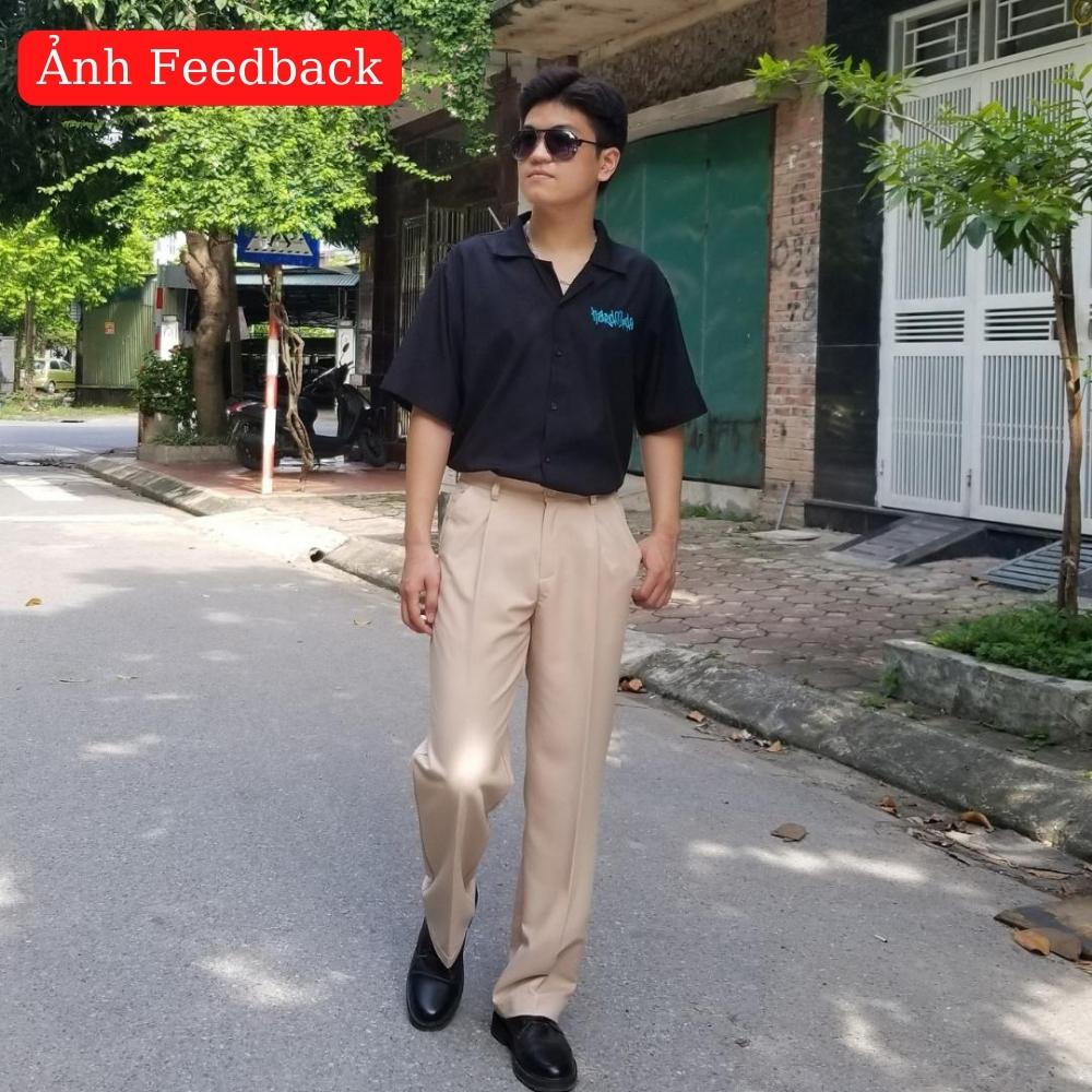 Quần âu nam ống rộng MenStyles Official hack dáng che khuyết điểm chất vải Tuytsi nhập Hàn co dãn cao cấp dáng baggy