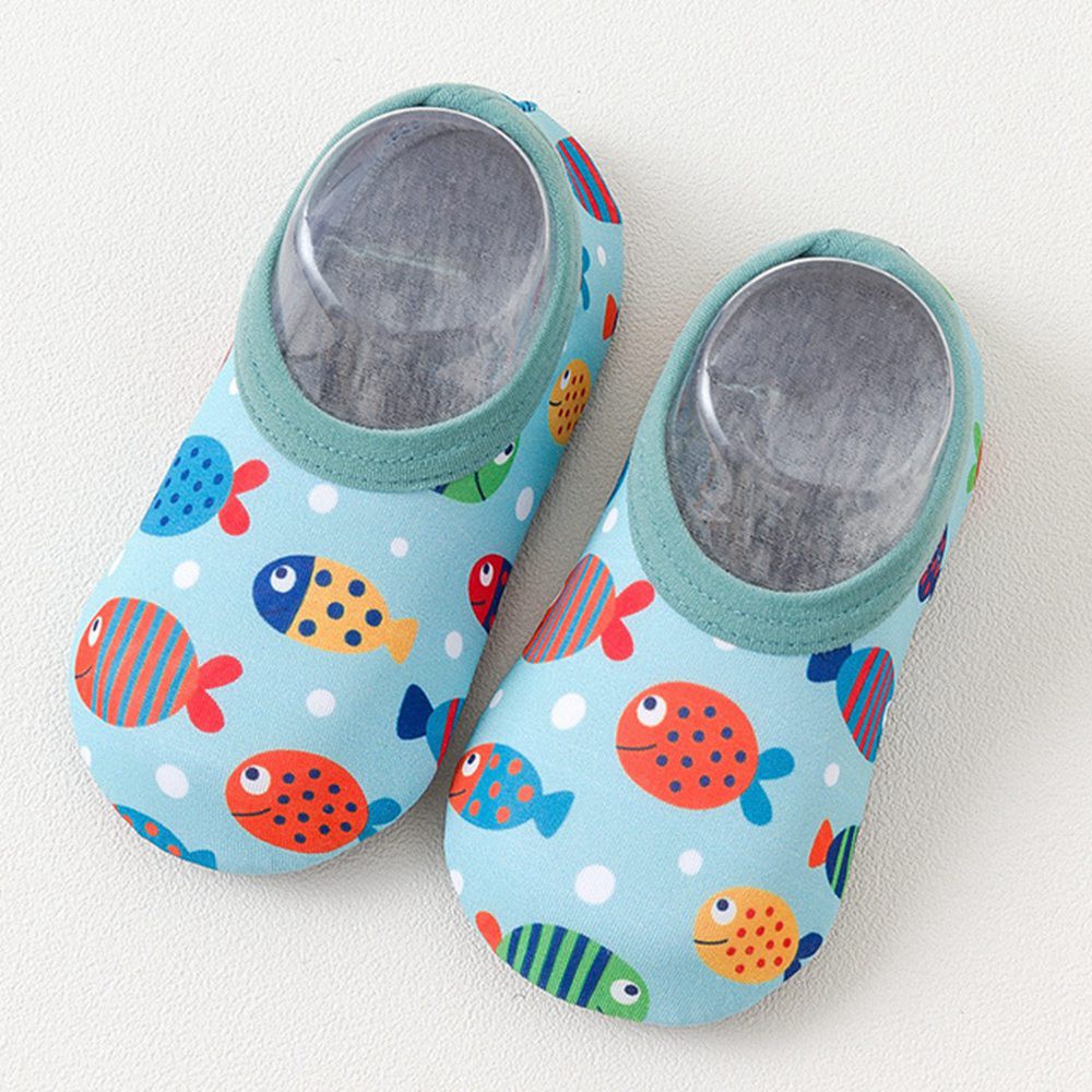 Giày Cotton Mềm Chống Trượt Hình Khủng Long Hoạt Hình Dễ Thương Cho Bé 0-6 Tuổi