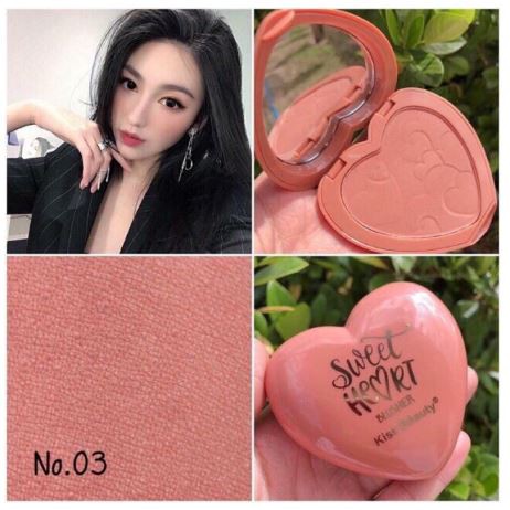 Phấn má hồng tone cam Kiss Bèauty Sweet Heart Blusher