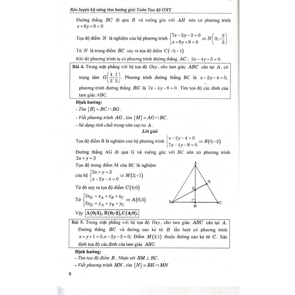 Sách - Rèn Luyện Kỹ Năng Tìm Hướng Giải Toán Tọa Độ Oxy - Sách Toán Tự Luận