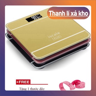 Cân Điện Tử, Cân Sức Khỏe ISCALE PHONE, Trọng Lượng Tối Đa 200Kg, Tặng Kèm Thước Dây.
