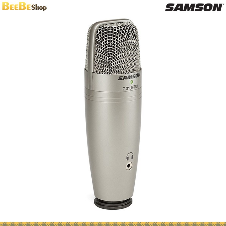 SAMSON C01u Pro - Micro USB Thu Âm Chuyên Nghiệp, Tích Cổng Tai Nghe Kiểm Âm, Có Chân Đế Và Cáp USB