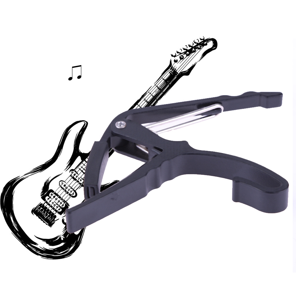 Classic Guitar Quick Change Clamp Key Black Guitar Capo For Acoustic Electric