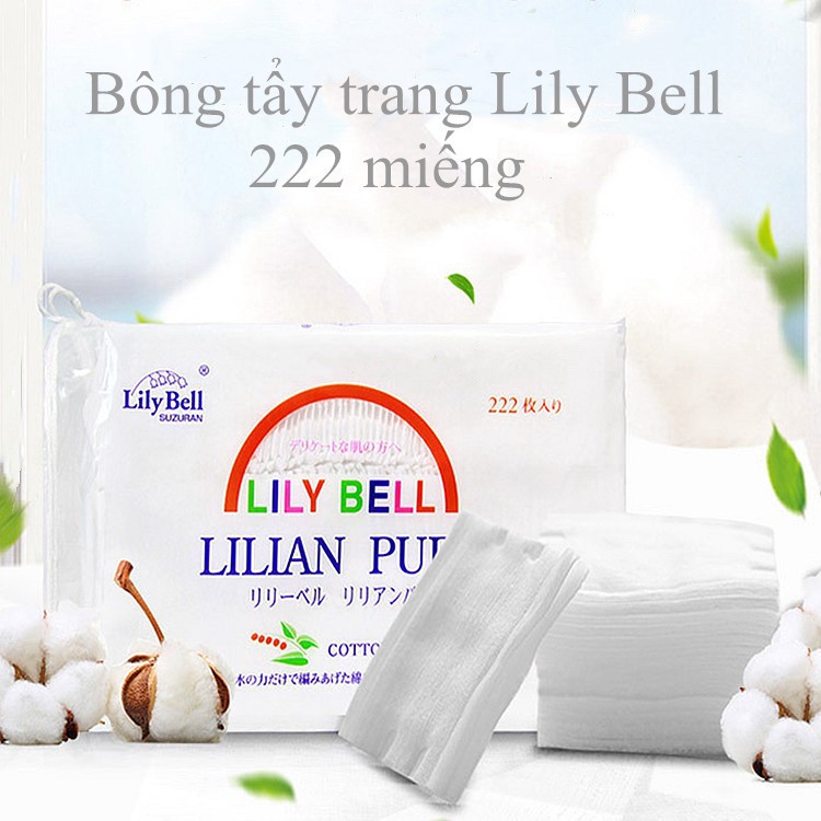 Bông Tẩy Trang Lily Bell 222 Miếng