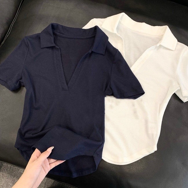 Áo Thun Len Tăm Xẻ Ngực Quảng Châu Giá Rẻ A061