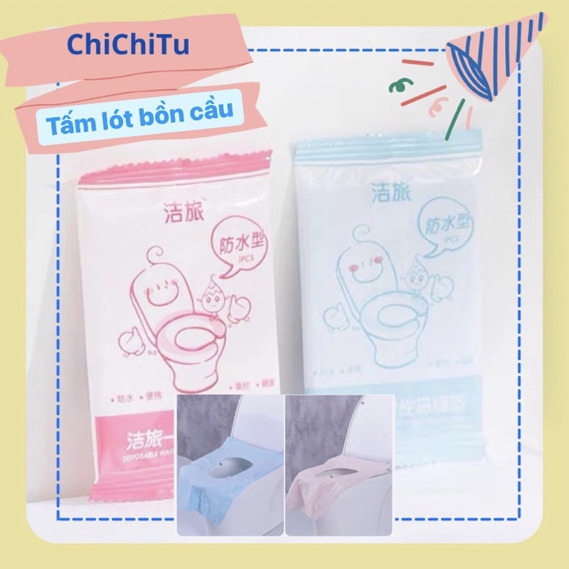 MIẾNG LÓT BỒN CẦU MỀM MỊN dùng 1 lần vệ sinh, an toàn khi đi nơi công cộng, du lịch, công tác