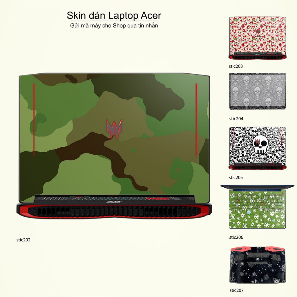 Skin dán Laptop Acer in hình Hoa văn sticker _nhiều mẫu 33 (inbox mã máy cho Shop)