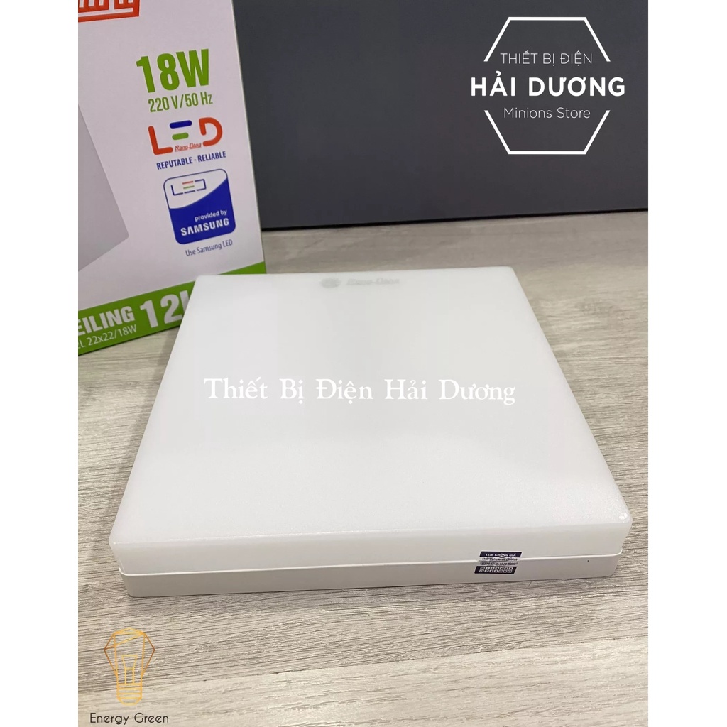Đèn LED ốp trần Vô Cực Vuông - Tròn 18w 22w Rạng Đông - Bảo hành 24 tháng