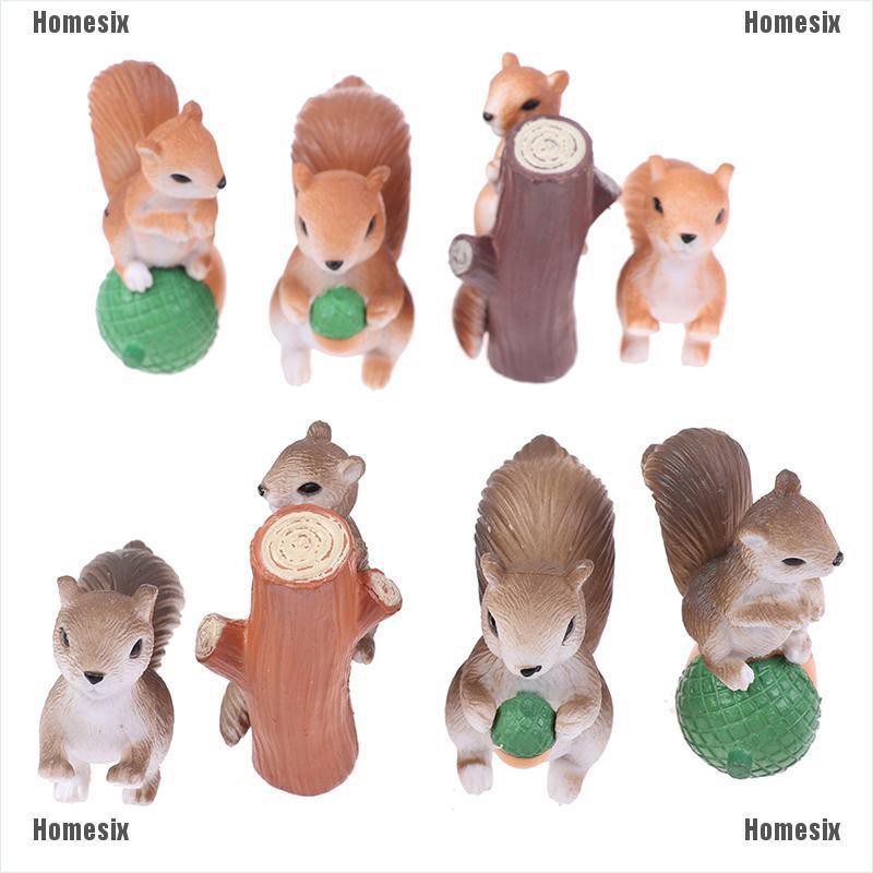 [HoMSI] DIY Squirrel Mini Miniature Fairy Garden Ornament Decor Dollhouse Accessories SUU