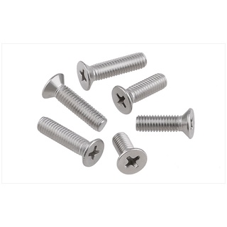 Vít Đầu Dẹt Bằng Thép Không Gỉ M3 M4 M5 SUS Chuyên Dụng Cho Máy Đếm Bước