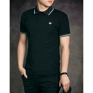 Aó phong polo nam phong cách hàn kẻ viền cổ tay - chất liệu gai cá sấu