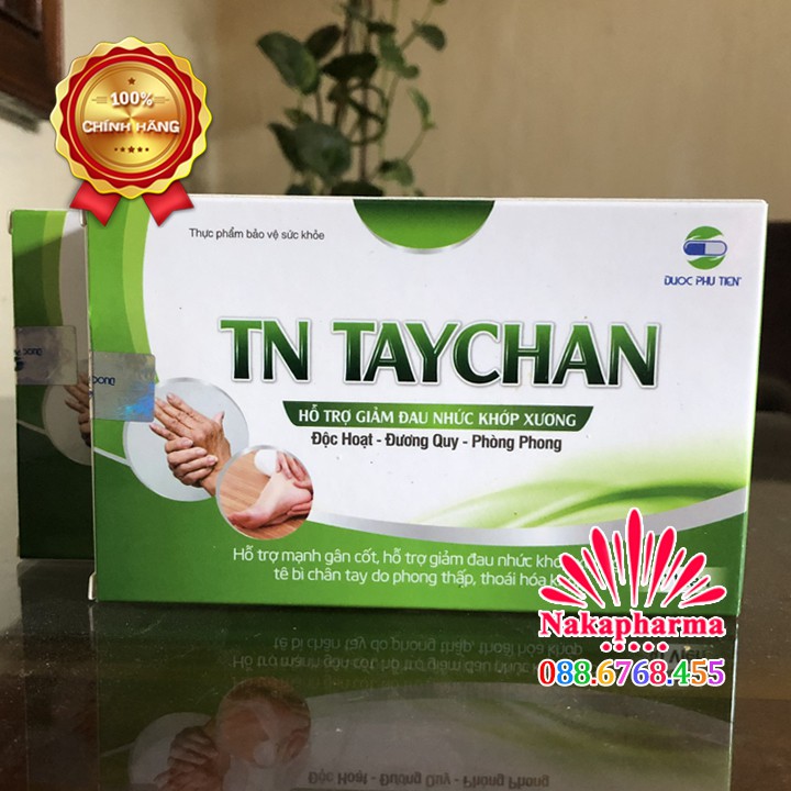 TN TAYCHAN - Hỗ trợ mạnh gân cốt, giảm đau nhức xương khớp, tê bì chân tay do phong thấp, thoái hóa khớp
