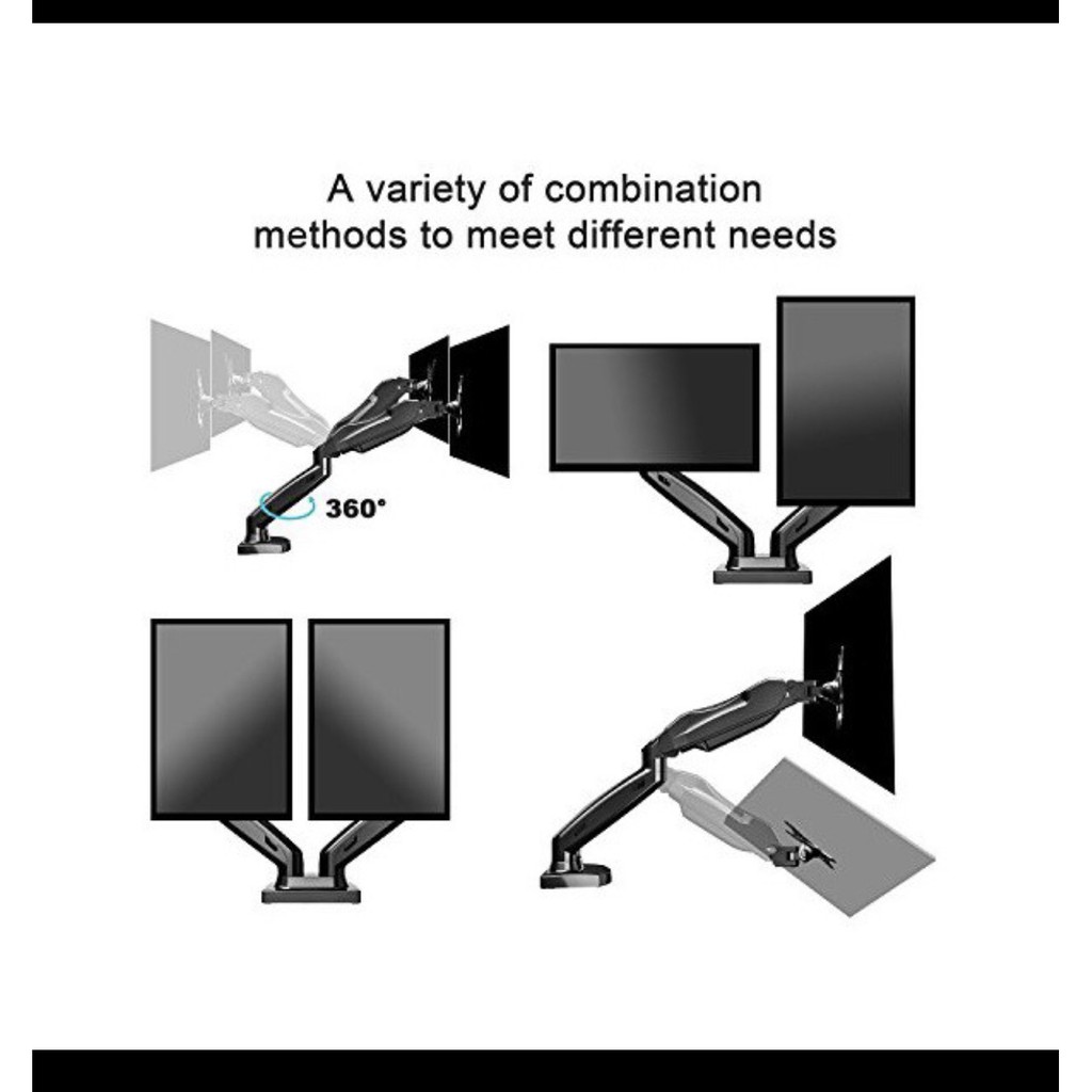 Giá treo màn hình - Giá treo hai màn hình NB F160 17 - 27 inch F160 | BigBuy360 - bigbuy360.vn