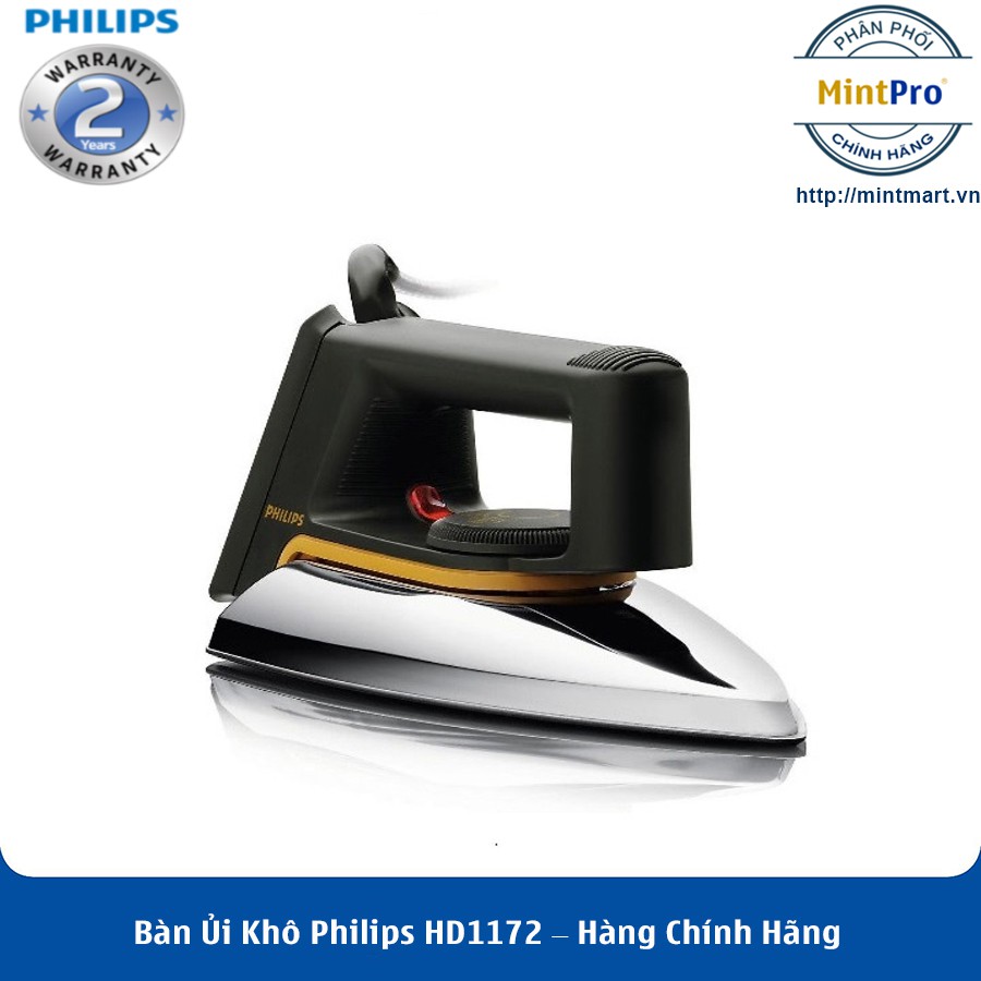 Bàn Ủi Khô Philips HD1172 – Hàng Chính Hãng – Bảo Hành 2 Năm Toàn Quốc