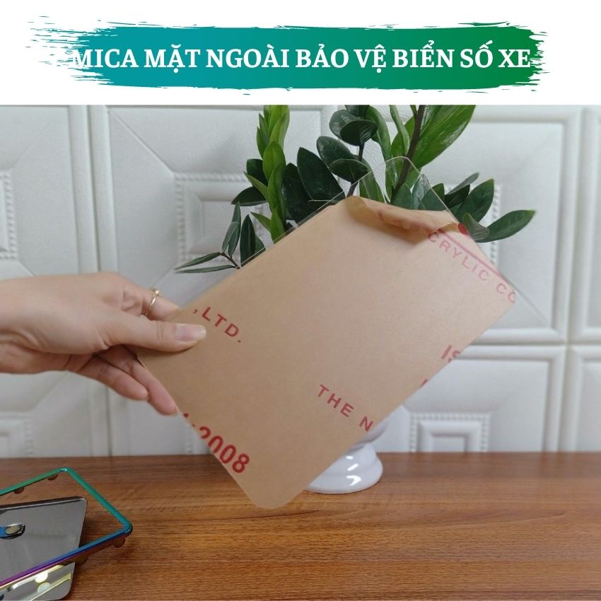 Khung Biển Số Xe Máy Titan Xe máy Đủ Bộ Mica Pat Biển Số Logo Tự Lắp Đặt Cho Xe Máy Biển 4 Và 5 Số