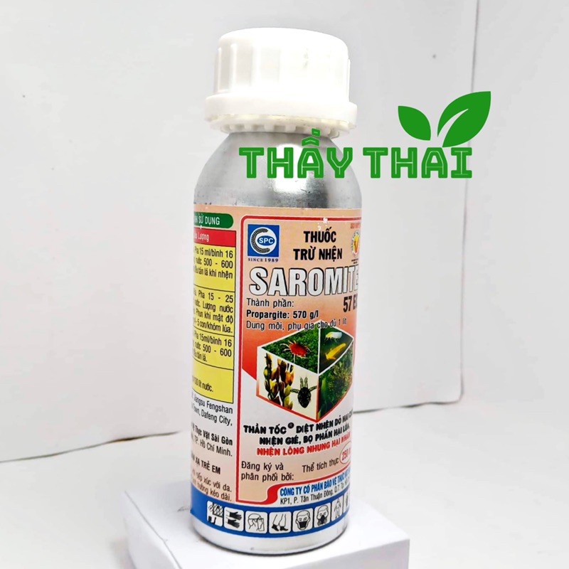 Saromite 57EC 500ml [ĐẶC TRỊ NHỆN KHÁNG THUỐC] Thuốc đặc trị nhện đỏ, nhện gié, nhện lông nhung, bọ phấn