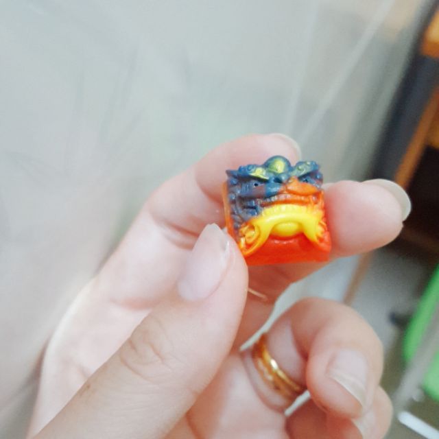 [Sẵn hàng] Keycap OEM profile R4 Clone Resin Shishi keycap/Nút bàn phím hình con lân