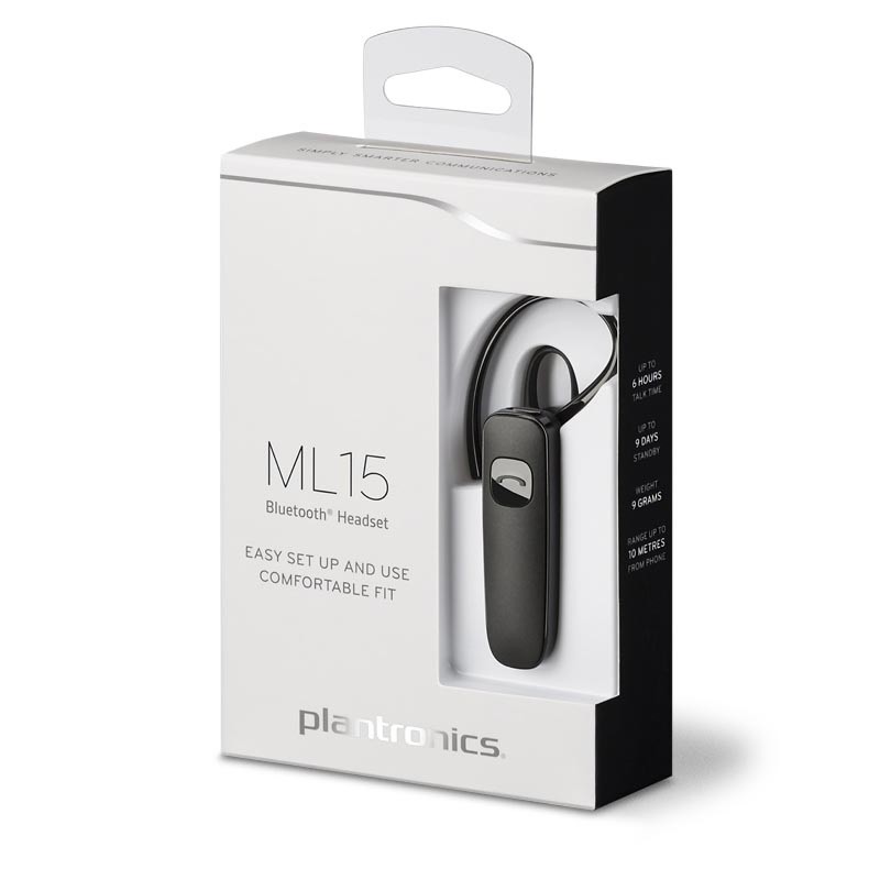 Tai nghe bluetooth Plantronics ML15 hỗ trợ kết nối 2 tai nghe cùng lúc (đen)