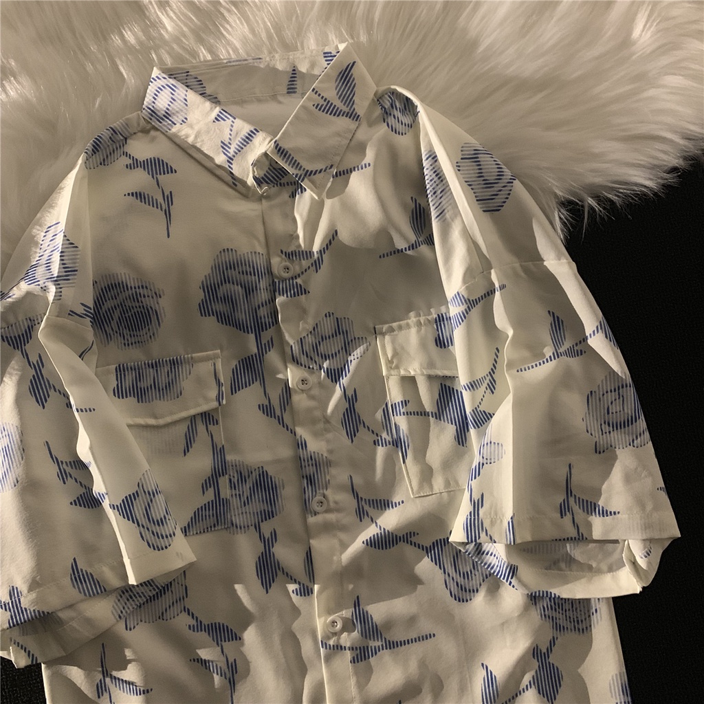 NRVP Áo sơ mi tay ngắn dáng rộng phong cách Hàn Quốc 2021 thời trang mùa hè mới dành cho nữ