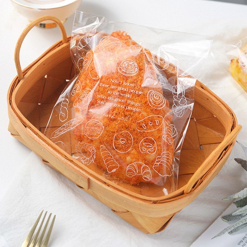 Túi dán đựng bánh mì ngọt, cua phô mai, donut - set 50 cái (24.257)