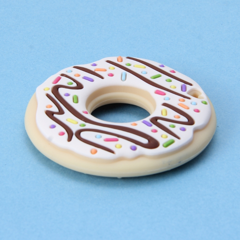 Đồ chơi gặm bằng silicon hình bánh donut cho bé